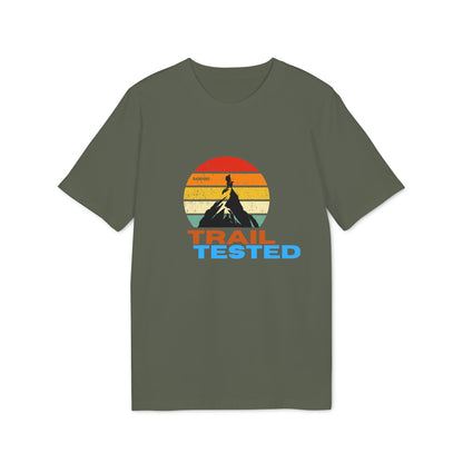 Trail Tested™ T-Shirt – Retro Mountain Graphic Tee for Hikers & Dog Lovers | Bark Hike