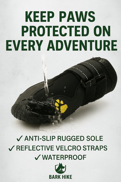 Bark Hike™ Trail-Guard Dog Boots – Waterproof, Anti-Slip & Protective