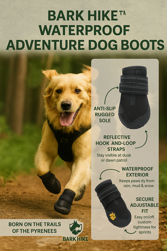 Bark Hike™ Trail-Guard Dog Boots – Waterproof, Anti-Slip & Protective