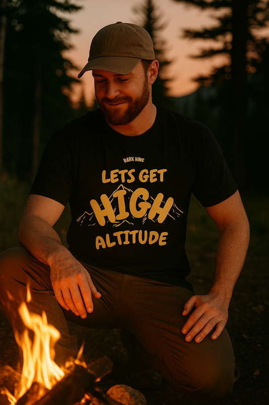High Altitude Unisex T-Shirt, Fun Graphic Tee for Creators, Youthful and Inspiring, Perfect for Casual Wear and Gifts