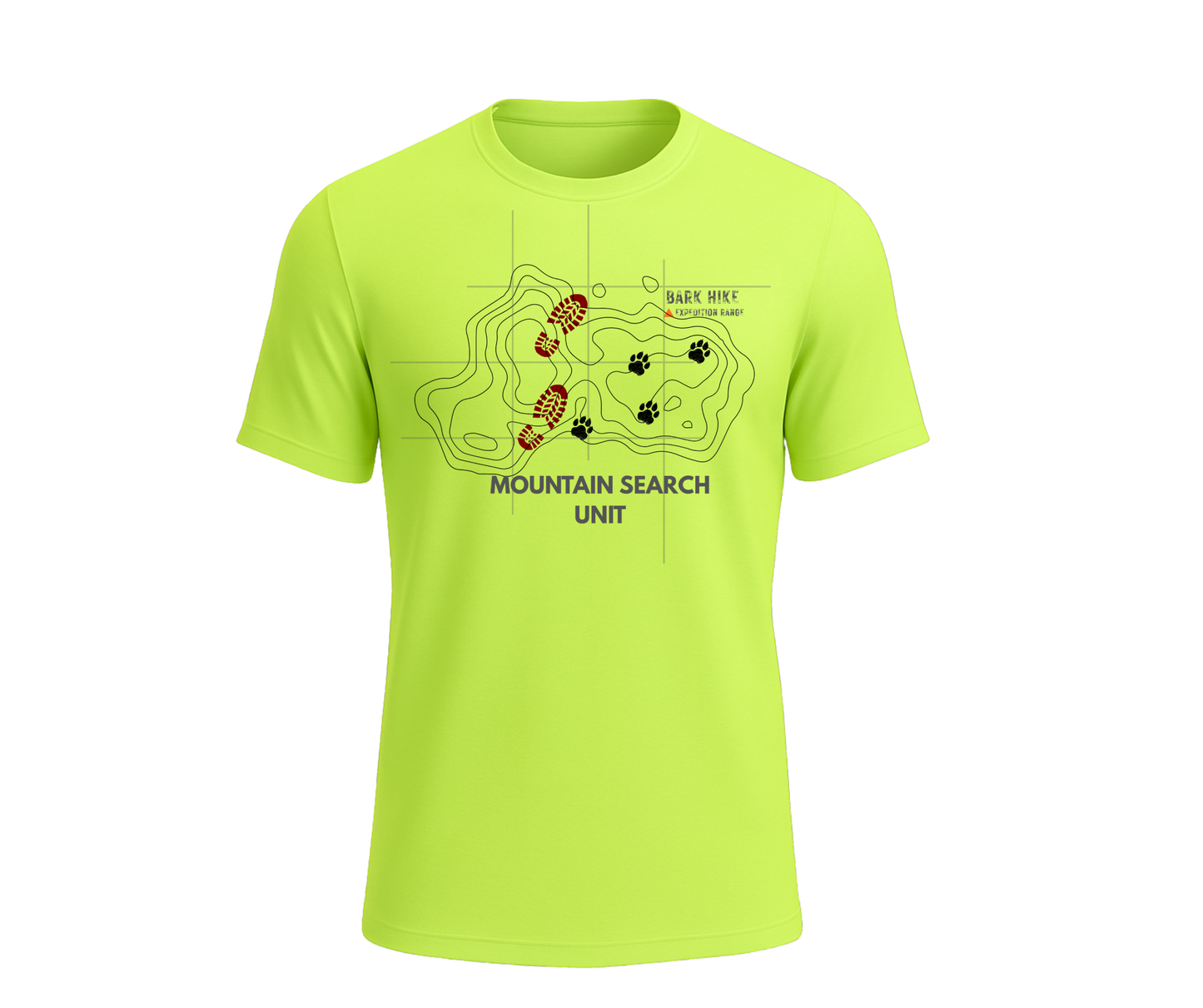 Bark Hike Expedition Search Unit - Technical Rescue Tee (Hi-Vis)